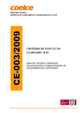 critério de execução ce-003/2009 r-01