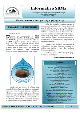 Ano 44 nº 185 - Sociedade Brasileira de Malacologia