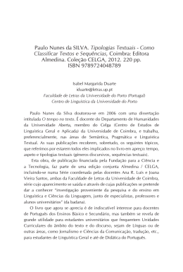 Paulo Nunes da SILVA. Tipologias Textuais
