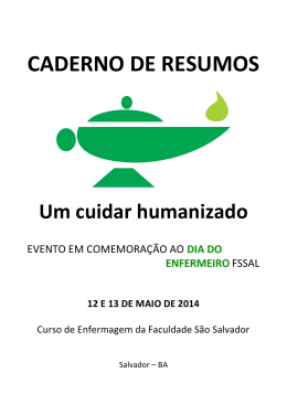 CADERNO DE RESUMOS - Faculdade São Salvador