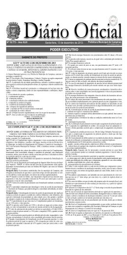 Instrução Normativa nº 02/2013 - Prefeitura Municipal de Campinas