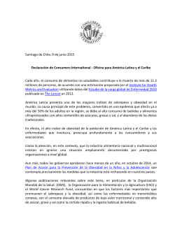 Santiago de Chile, 9 de junio 2015 Declaración de