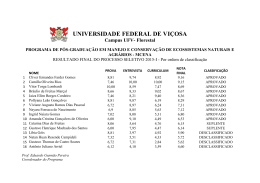 UNIVERSIDADE FEDERAL DE VIÇOSA - no portal da UFV