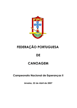 Caderno de Prova - Federação Portuguesa de Canoagem