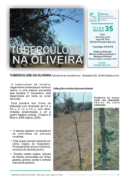 TUBERCULOSE NA OLIVEIRA - Direcção Regional de Agricultura e
