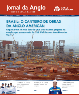 brasil: O caNteirO de Obras da aNGlO americaN empresa tem no
