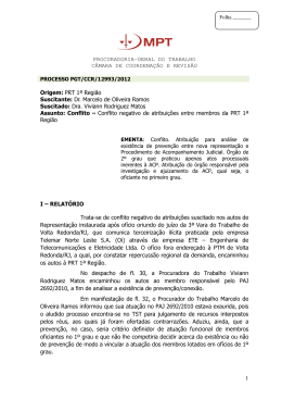 Processo PGT/CCR/nº 12993/2012 - Ministério Público do Trabalho