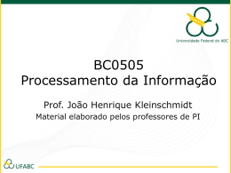 BC0505 Processamento da Informação