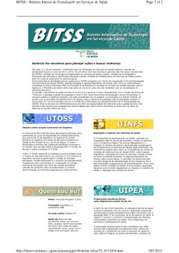 Page 1 of 2 BITSS - Boletim Interno de Tecnologi@ em Serviços de