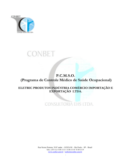 P.C.M.S.O. (Programa de Controle Médico de Saúde