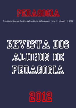 PEDAGOGIA – 2012 – Revista dos alunos