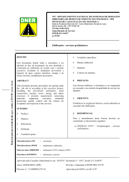 Norma rodoviária - Especificação de Serviço - DNER-ES 344/97