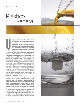 Plástico vegetal - Revista Pesquisa FAPESP