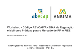 Workshop - Código ABVCAP/ANBIMA de Regulação e Melhores