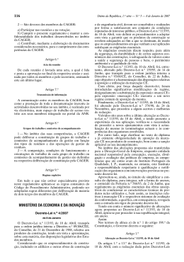 Decreto-Lei n.º 4/2007 - IMPIC - Instituto dos Mercados Públicos, do