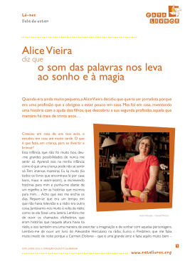Alice Vieira o som das palavras nos leva ao sonho e à