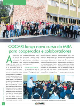 COCarI lança novo curso de MBa para cooperados e colaboradores