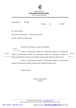 Estado de Goiás Procuradoria-Geral do Estado Nome da