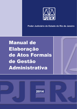 Manual de Elaboração de Atos Formais de Gestão Administrativa