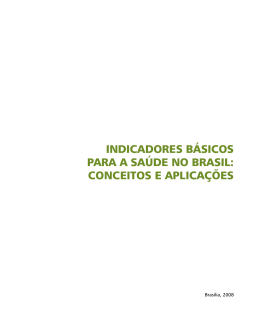 indicadores básicos para a saúde no brasil: conceitos e