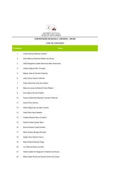 Lista de ordenação - Agrupamento de Escolas Nuno de Santa Maria