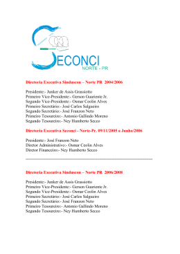Diretorias do Seconci - Sinduscon Norte / PR