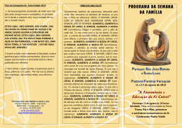 folder oficial 2013 - Paróquia São João Batista e Santa Luzia
