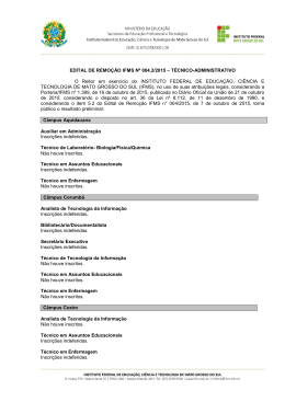 EDITAL DE REMOÇÃO IFMS Nº 004.2/2015 – TÉCNICO