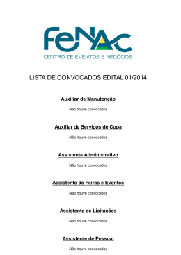 Lista de Convocados Edital 01-2014