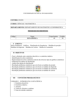 Estatística - Programa Darcy Ribeiro