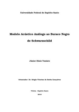 Modelo Acústico Análogo ao Buraco Negro de Schwarzschild