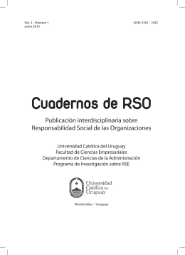 Cuadernos de RSO - Universidad Católica del Uruguay