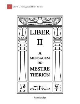Liber II – A Mensagem do Mestre Therion por