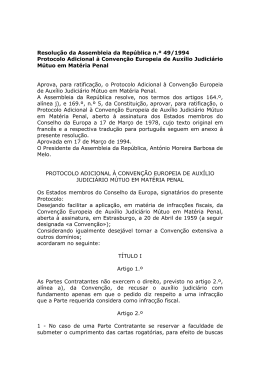 Protocolo Adicional à Convenção Europeia de Auxílio Judiciário