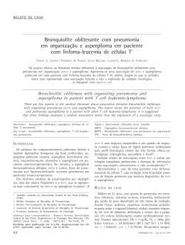 Bronquiolite obliterante com pneumonia em organização e