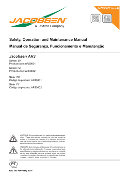 Safety, Operation and Maintenance Manual Manual de