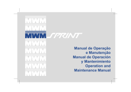 Manual de Operação e Manutenção Operation and Maintenance Manual