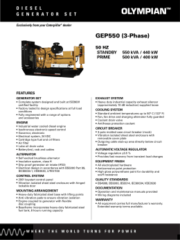 GEP550 (3-Phase) - Olympian Cat Jeneratörleri