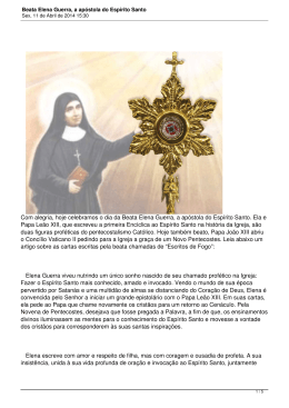 Beata Elena Guerra, a apóstola do Espírito Santo