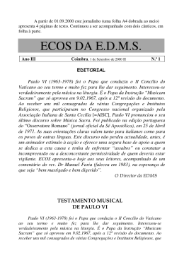ECOS DA E.D.M.S. - EDMS