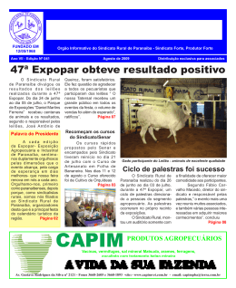 Folha do Produtor - Sindicato Rural de Paranaíba-MS