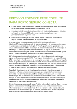 Ericsson fornece rede core LTE para Porto Seguro Conecta