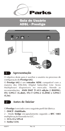 Guia do Usuário ADSL