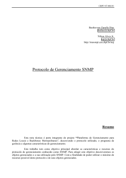Protocolo de Gerenciamento SNMP (CBPF-NT-006/01)