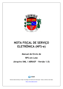 Baixe o manual em pdf - Prefeitura Municipal de Piraí