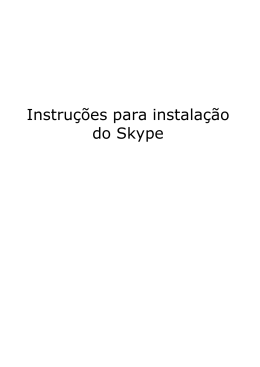 Instruções para instalação do Skype