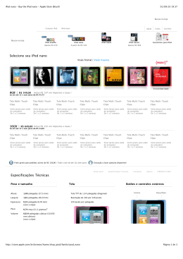 iPod nano - Buy the iPod nano - Apple Store (Brasil)