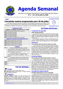 Agenda Semanal 003 - 21-07-2000