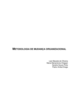 METODOLOGIA DE MUDANÇA ORGANIZACIONAL