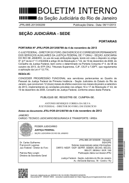 seção judiciária - Justiça Federal – Seção Judiciária do Rio de Janeiro